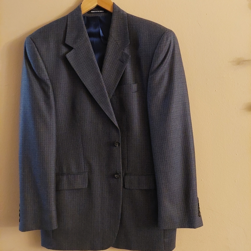 Lauren Ralph Lauren silk wool blend gray brown tweed pattern blazer.  40R
